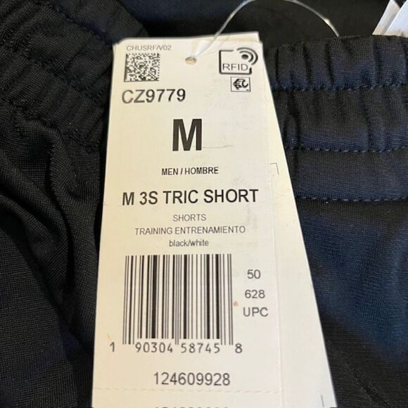 NWT Adidas Men's Black 3 Stripe Training Shorts Basketball Soccer Gym Medium - Picture 9 of 14